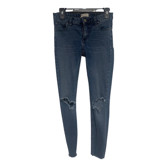 Free People Denim - Free People Busted Knee Skinny Jeans Women Size W 25